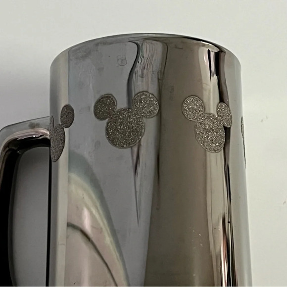 Vintage Disney chrome / mirrored mug / handled beer drinking glass - Picture 7 of 12